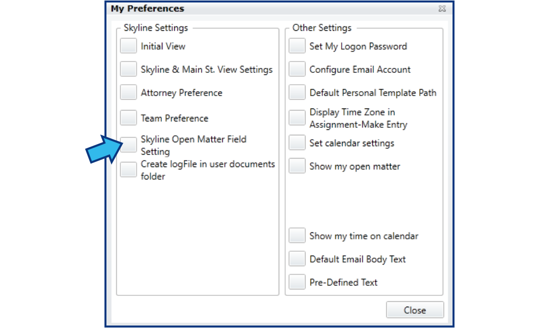 My_Preferences_Open_Matter_Field_Setting.png