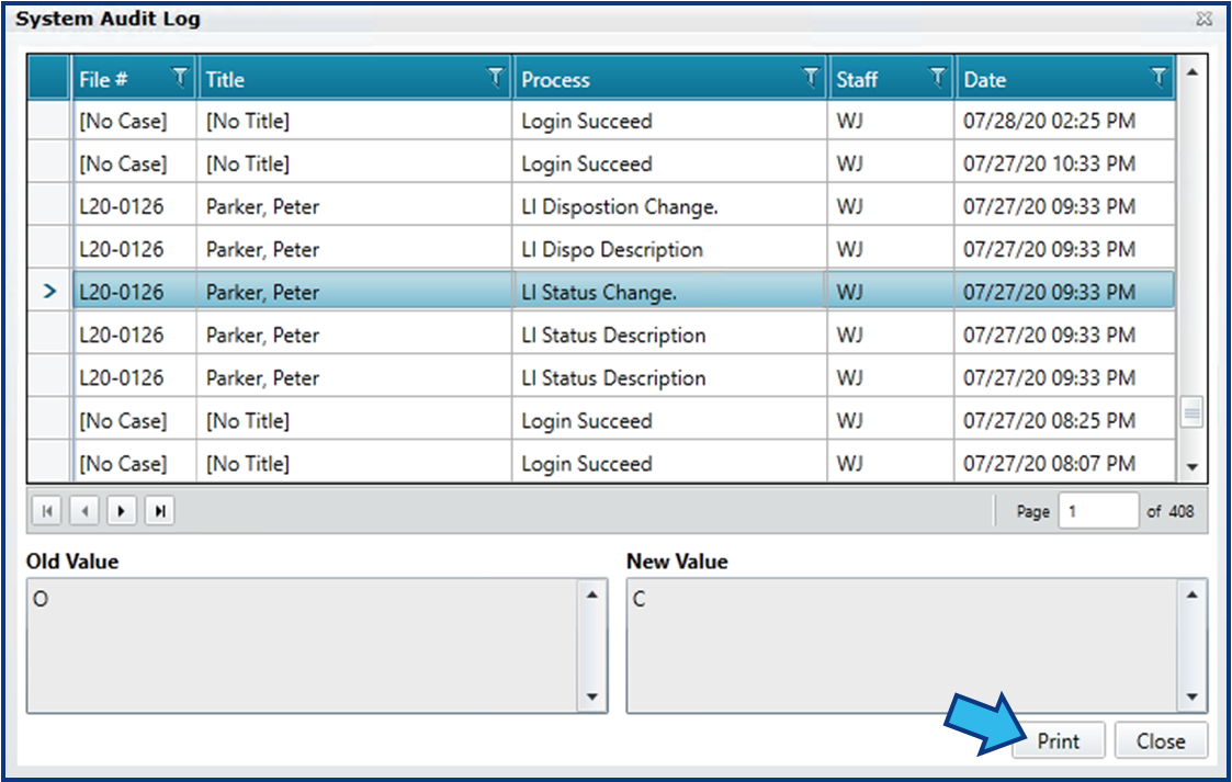 View and Print the Audit Log – Cycom Help Center